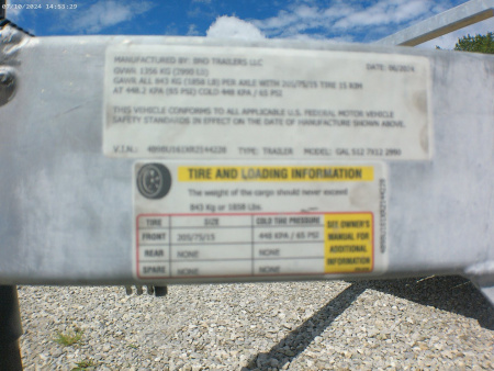 New 2024 7x12 Galvanized BND Trailers Utility Trailer