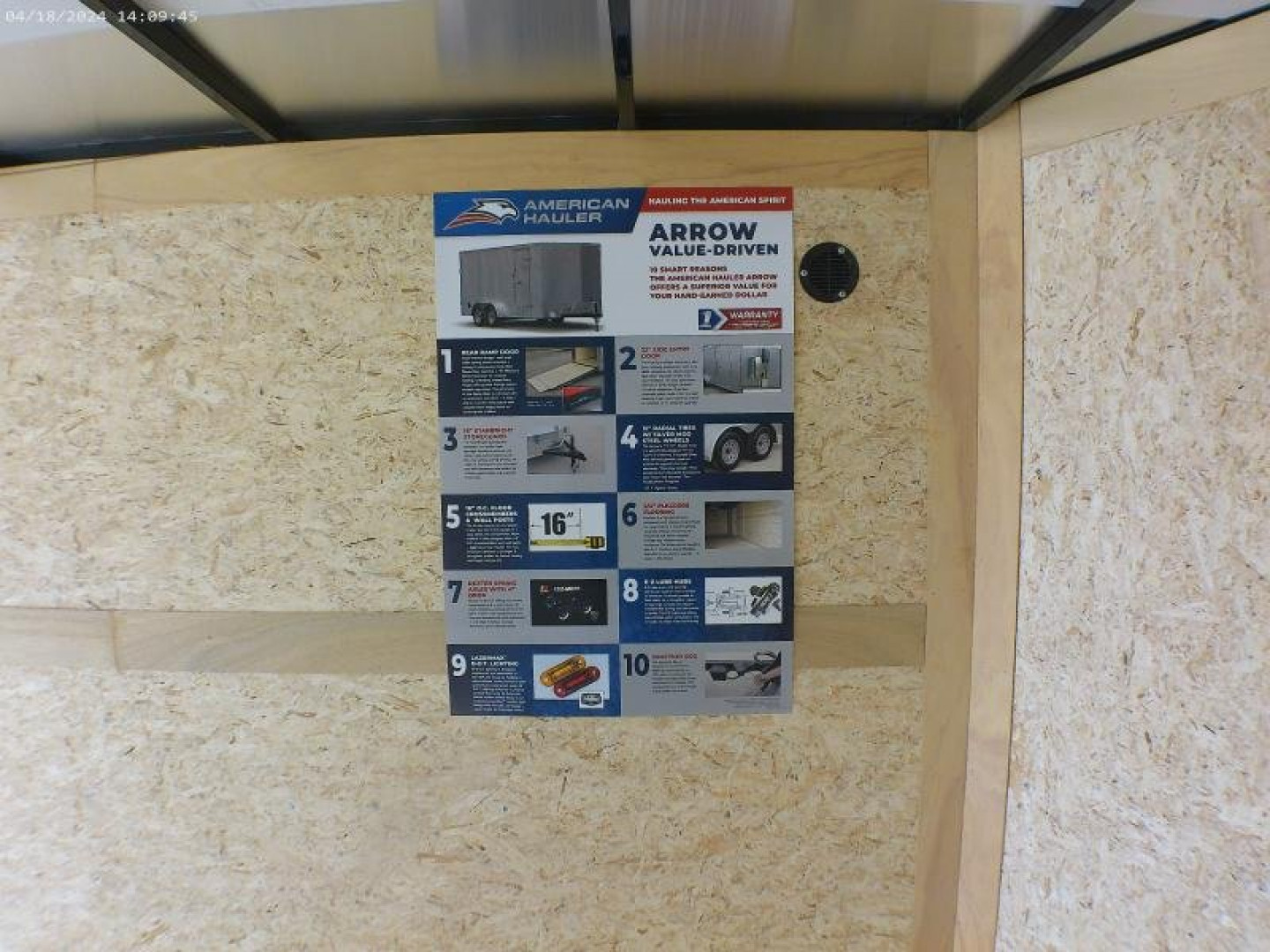 New 2024 AMERICAN HAULER Arrow 7x14 Deluxe Cargo / Enclosed Trailer