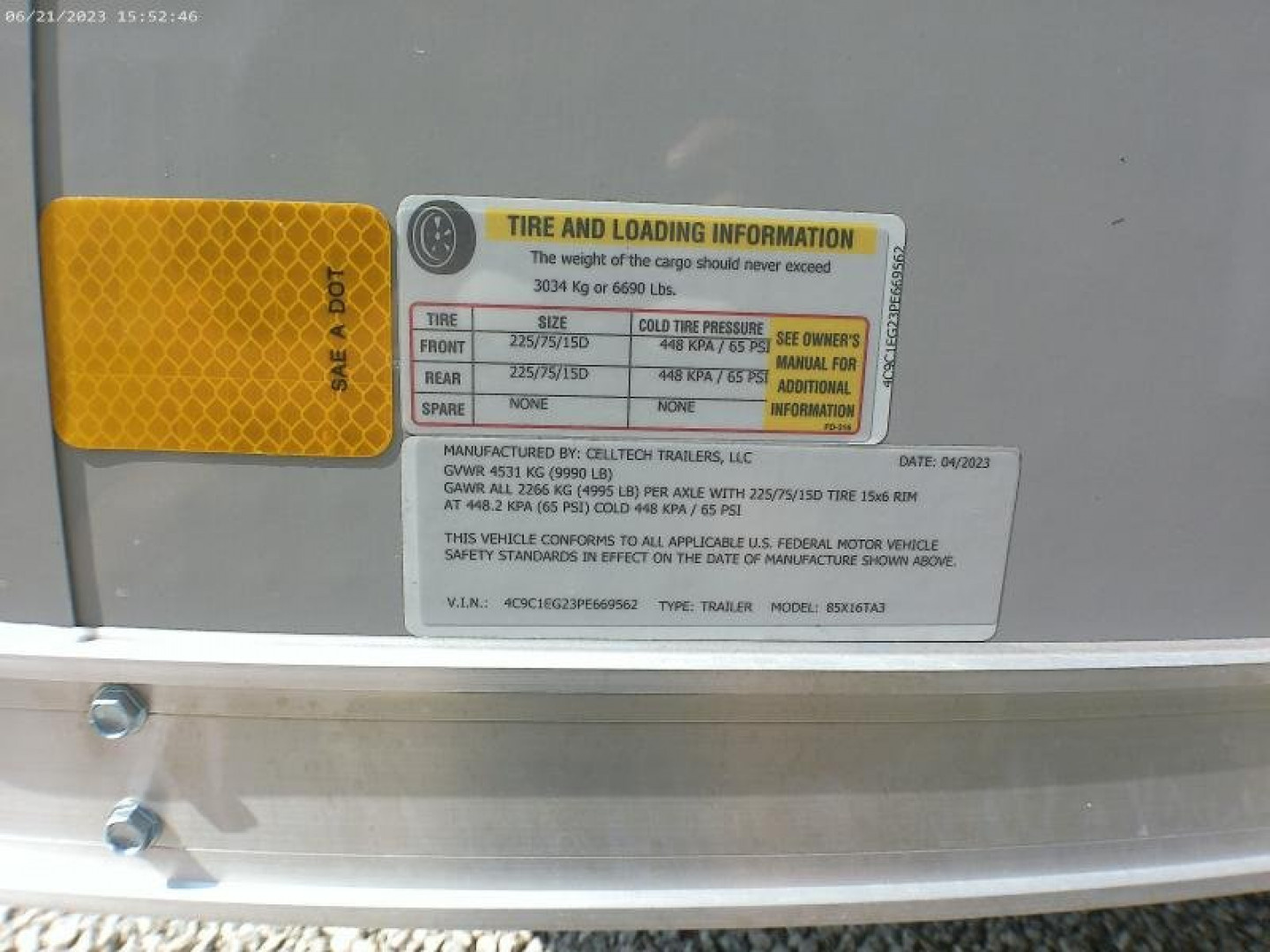 New 2023 CellTech CellTech 8.5x16  Cargo / Enclosed Trailer