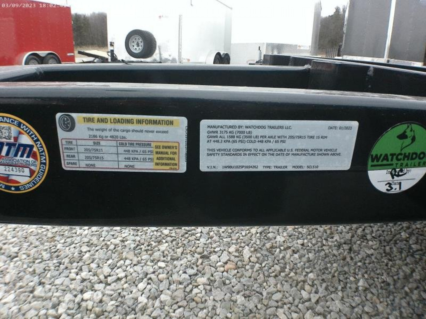 New 2023 Watchdog Low Ground Clearance 5X10 Equipment Trailer