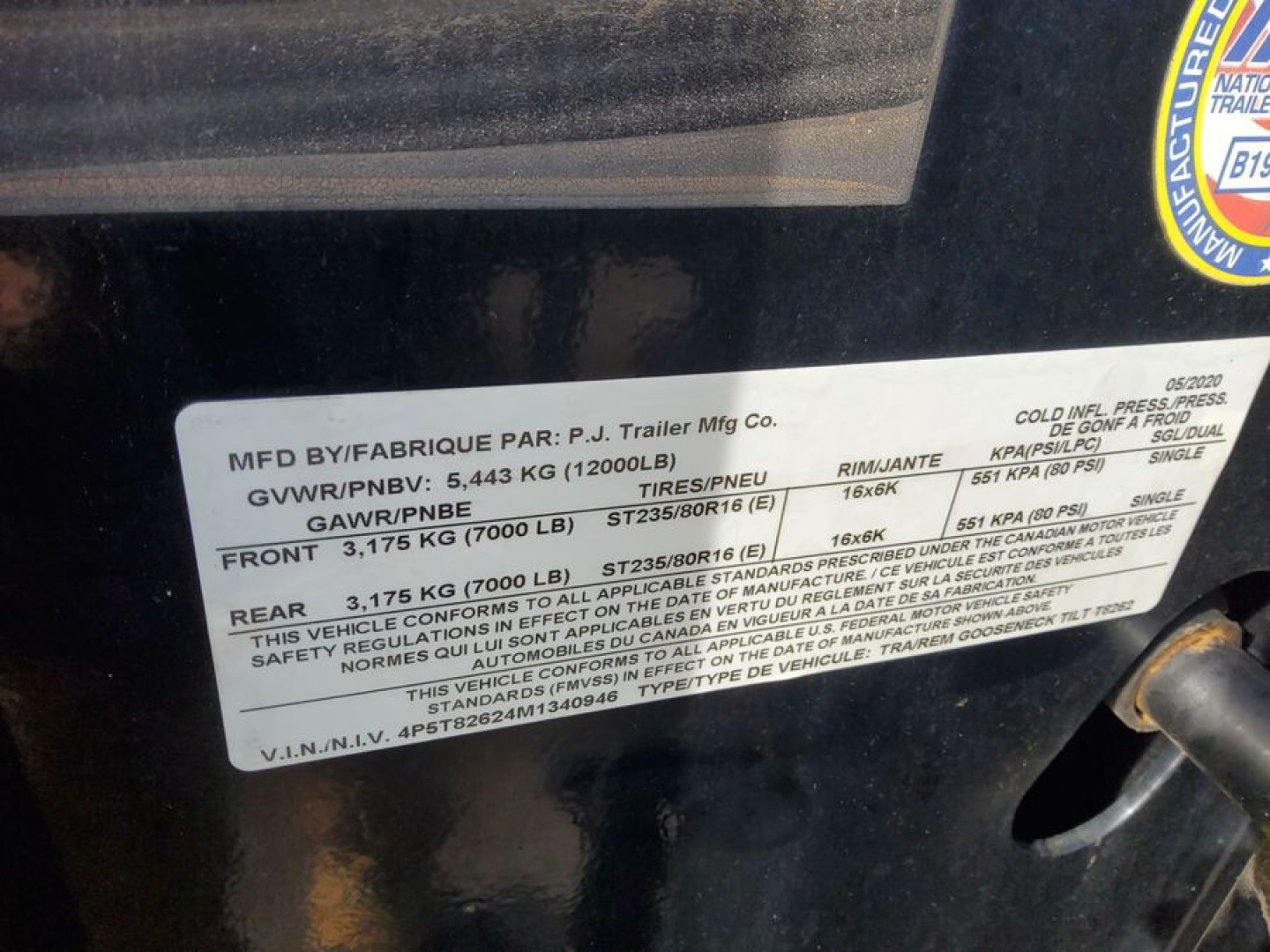  (M1340946) 2021 PJ Trailers Trailer
