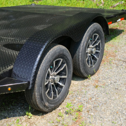 New 2025 Sure-Trac 7X18(14+4) STEEL DECK CAR HAULER Utility Trailer