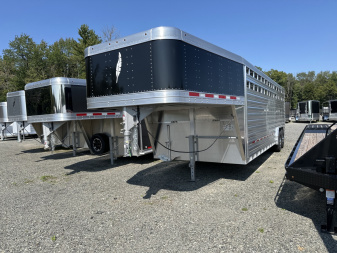 New 2024 Featherlite Trailers 80 X24' PERFECTFIT 8127 Stock / Stock Combo Trailer