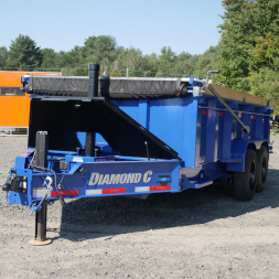 New 2024 Diamond C Trailers 82 X14' TELESCOPIC LPT208 Dump Trailer