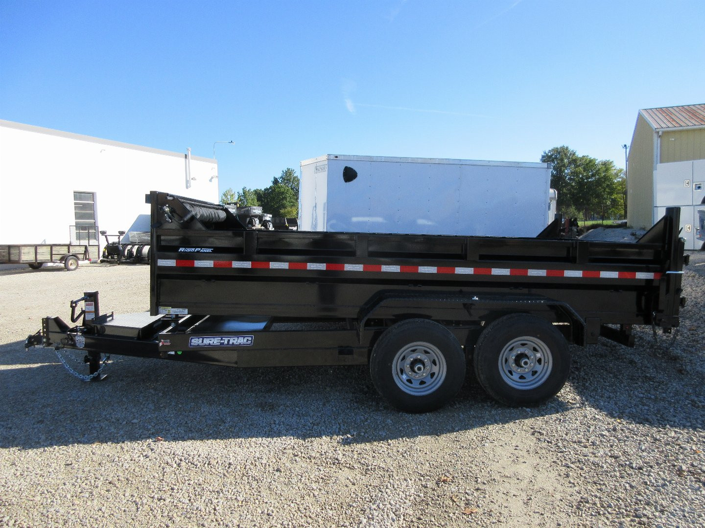 New 2025 Sure-Trac 82 IN x 14 HD Low Profile Dump Trailer  14K Telescopic