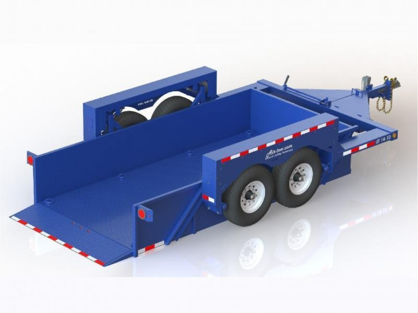 New 2024 Air Tow 75"X14' HYDRAULIC DROP DECK UTILITY BED TRAILER Specialty Trailer