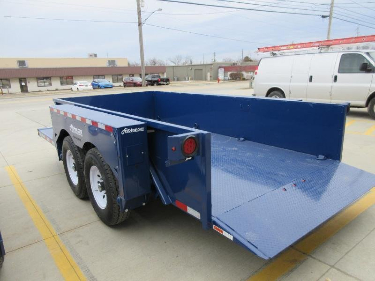 New 2024 Air Tow 75"X14' HYDRAULIC DROP DECK UTILITY BED TRAILER Specialty Trailer