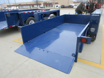 New 2024 Air Tow 75"X14' HYDRAULIC DROP DECK UTILITY BED TRAILER Specialty Trailer