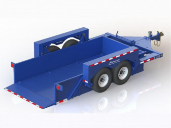 New 2024 Air Tow 75"X14' HYDRAULIC DROP DECK UTILITY BED TRAILER Specialty Trailer