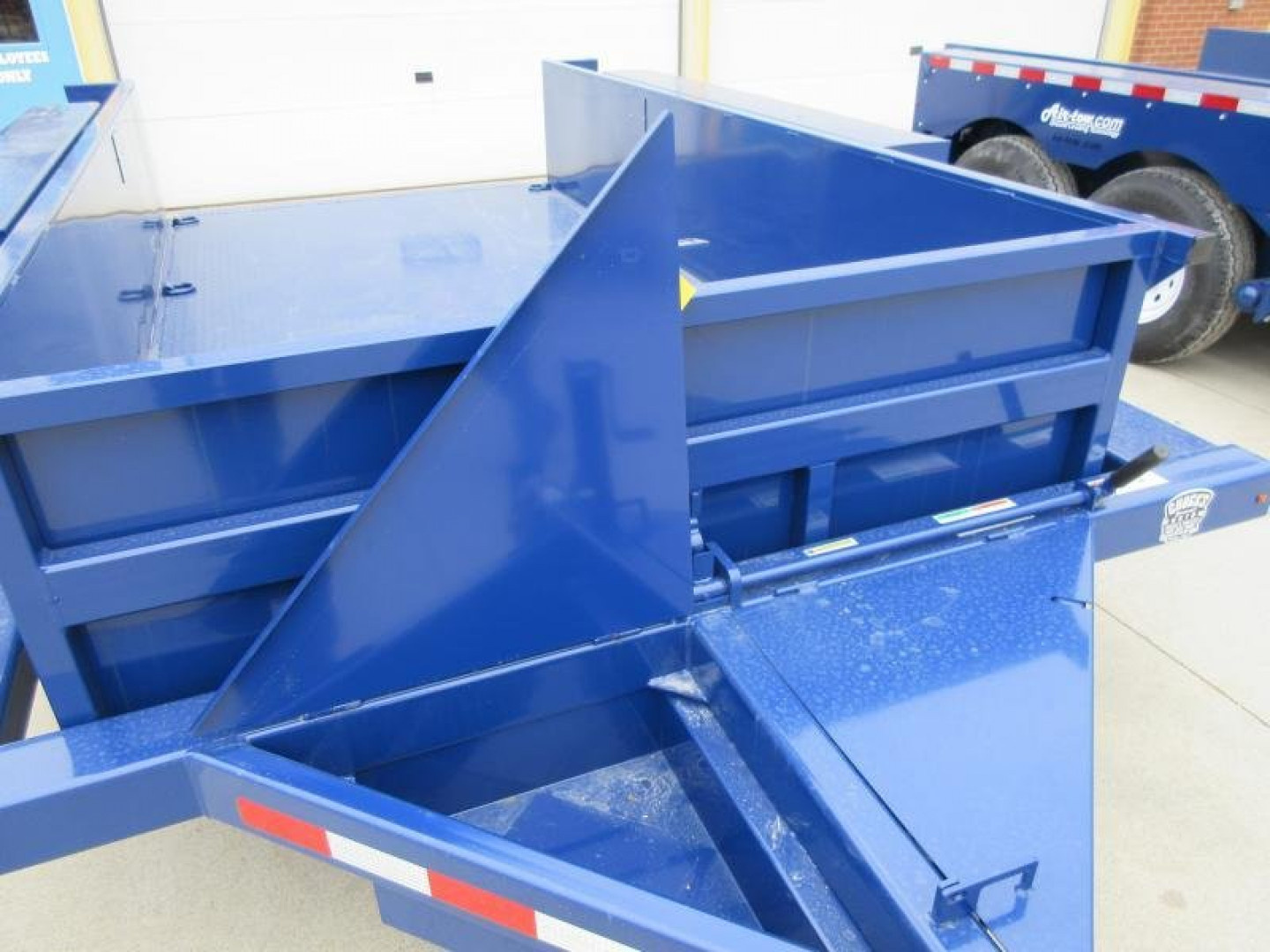 New 2024 Air Tow 75"X14' HYDRAULIC DROP DECK UTILITY BED TRAILER Equipment Trailer