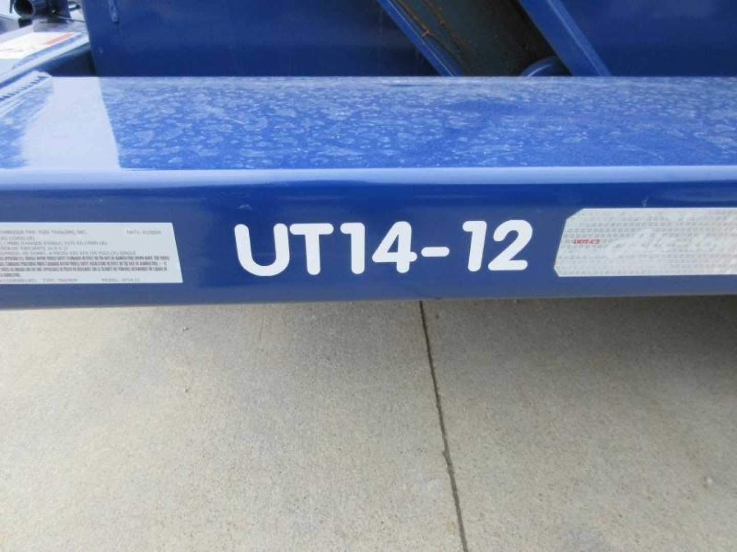 New 2024 Air Tow 75"X14' HYDRAULIC DROP DECK UTILITY BED TRAILER Equipment Trailer