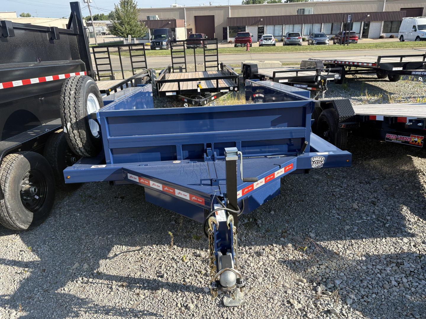New 2024 Air Tow 75"X14' HYDRAULIC DROP DECK UTILITY BED TRAILER Equipment Trailer