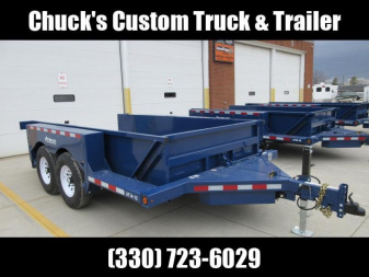 New 2024 Air Tow 75 X14' HYDRAULIC DROP DECK UTILITY BED TRAILER Specialty Trailer