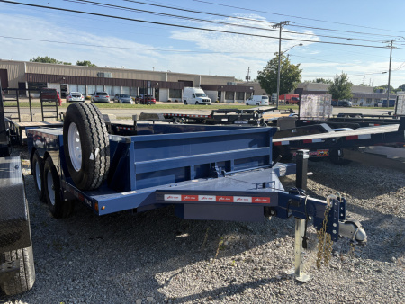 New 2024 Air Tow 75"X14' HYDRAULIC DROP DECK UTILITY BED TRAILER Equipment Trailer