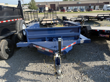 New 2024 Air Tow 75"X14' HYDRAULIC DROP DECK UTILITY BED TRAILER Equipment Trailer
