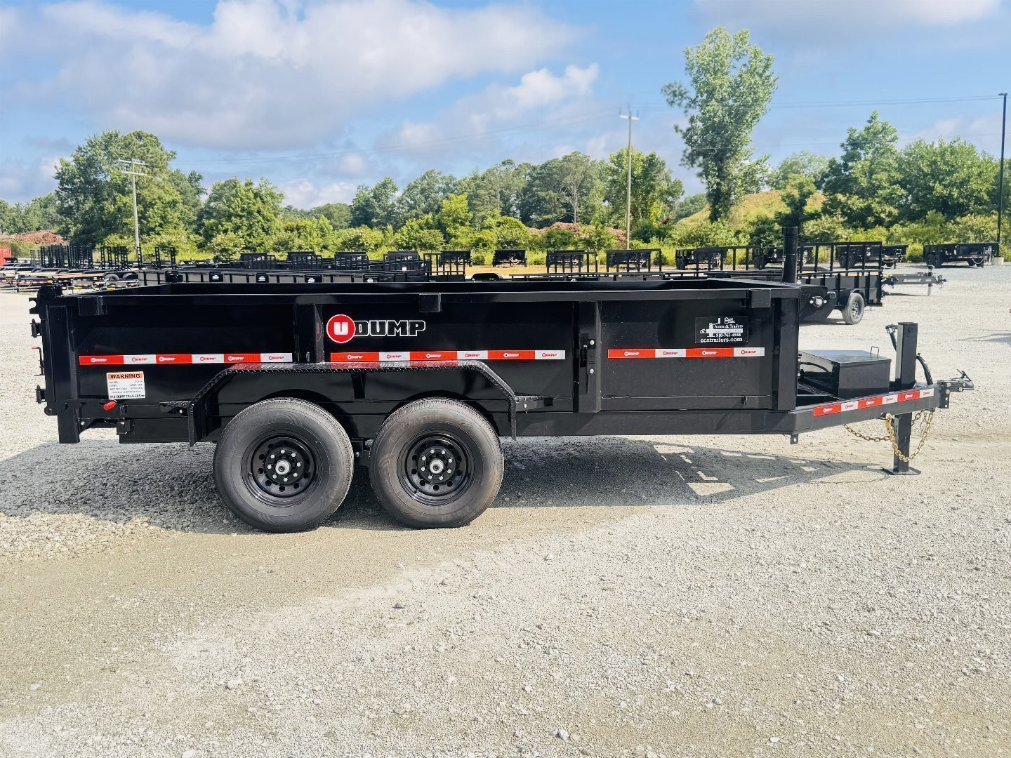 New 2025 U DUMP TRAILERS 7x14 Low Profile Telescopic Dump Trailer w/ 25" Side