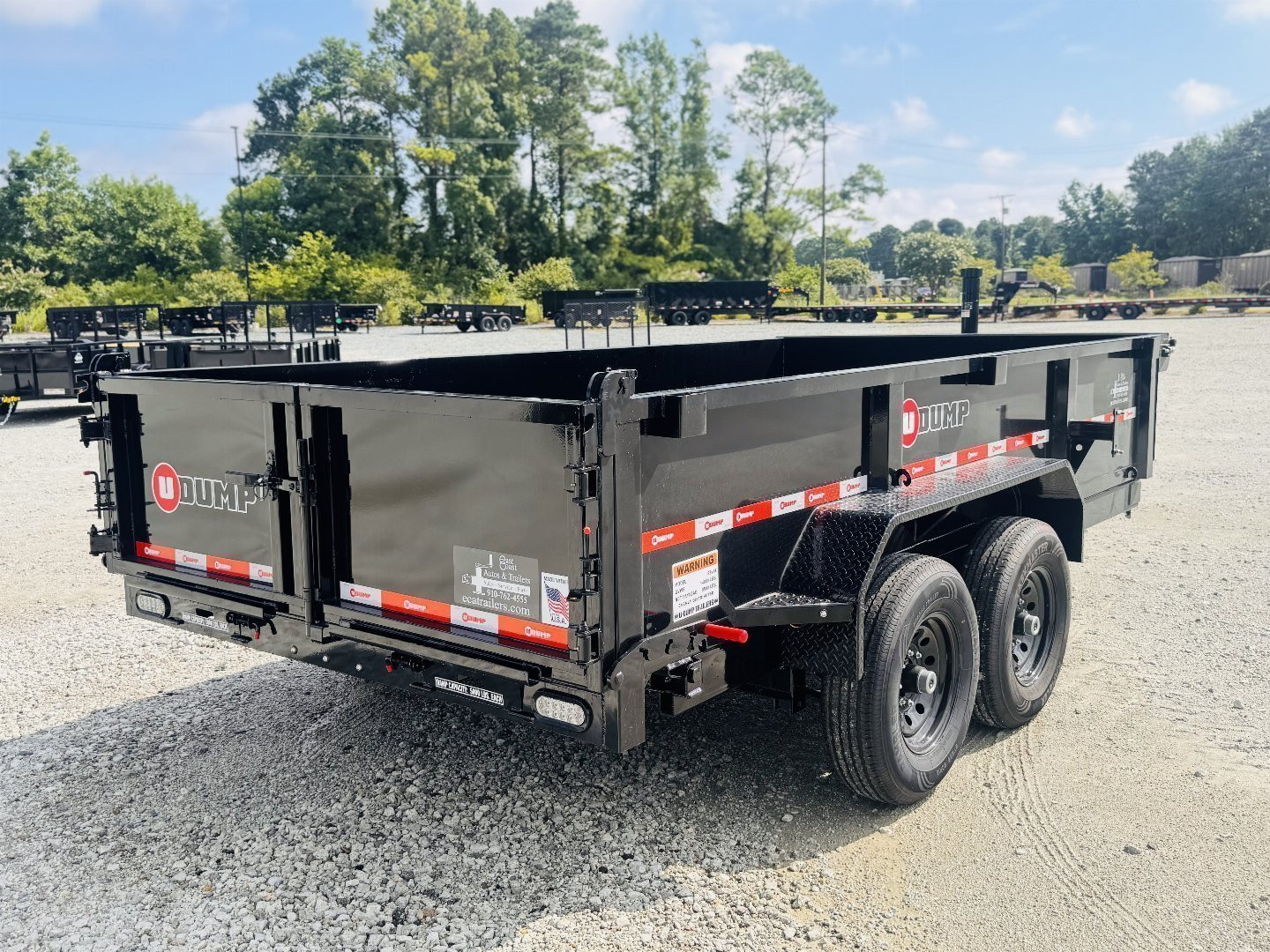New 2025 U DUMP TRAILERS 7x14 Low Profile Telescopic Dump Trailer w/ 25" Side