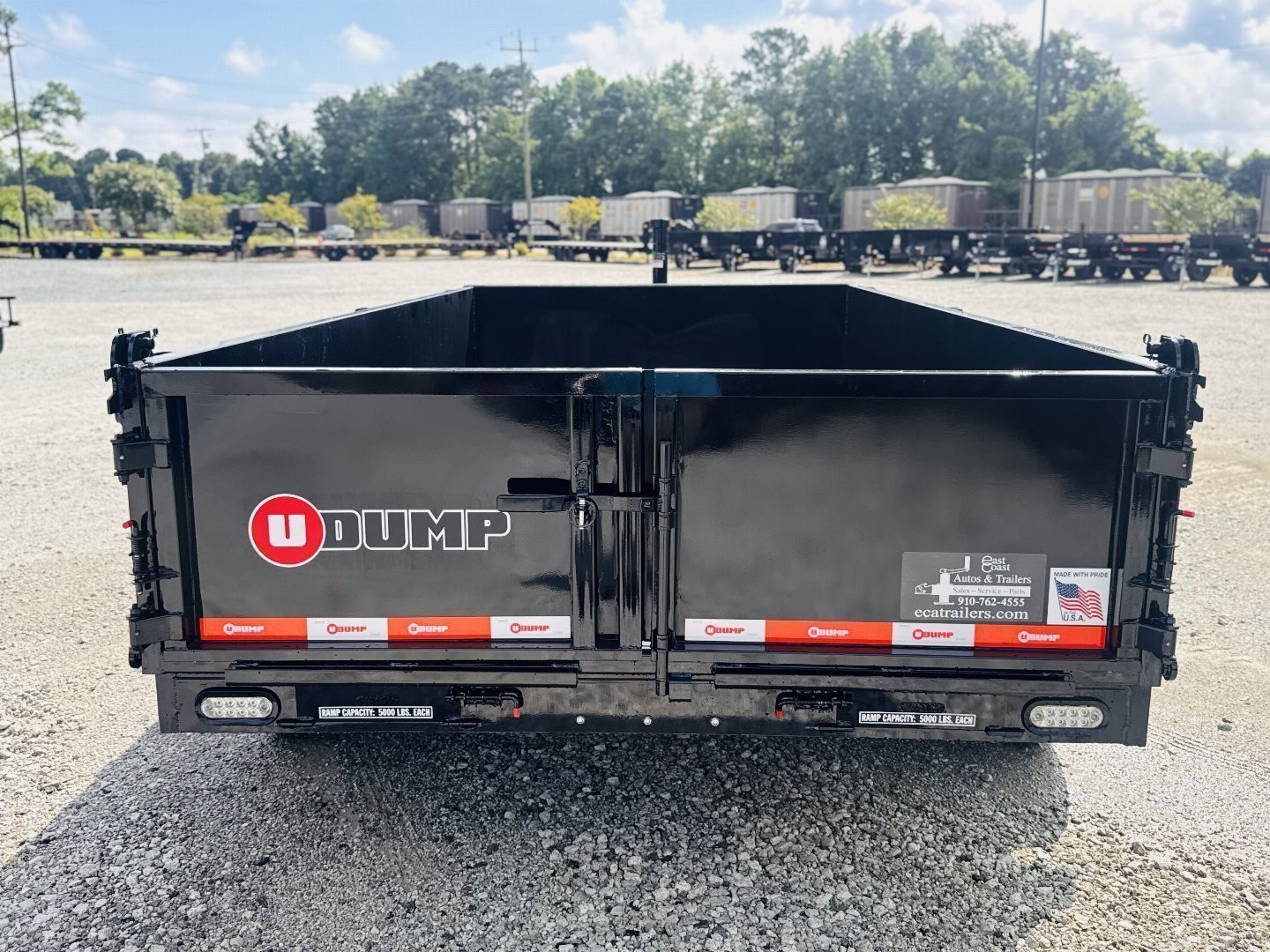 New 2025 U DUMP TRAILERS 7x14 Low Profile Telescopic Dump Trailer w/ 25" Side