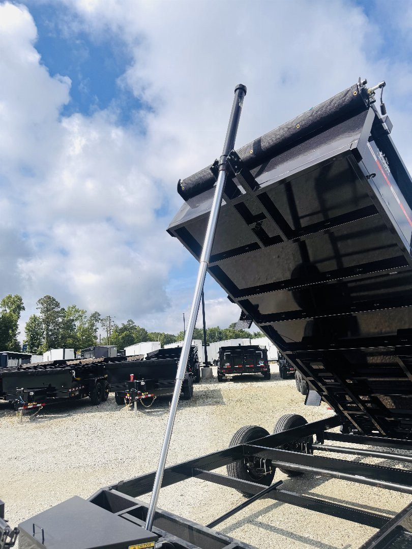 New 2025 U DUMP TRAILERS 7x14 Low Profile Telescopic Dump Trailer w/ 25" Side