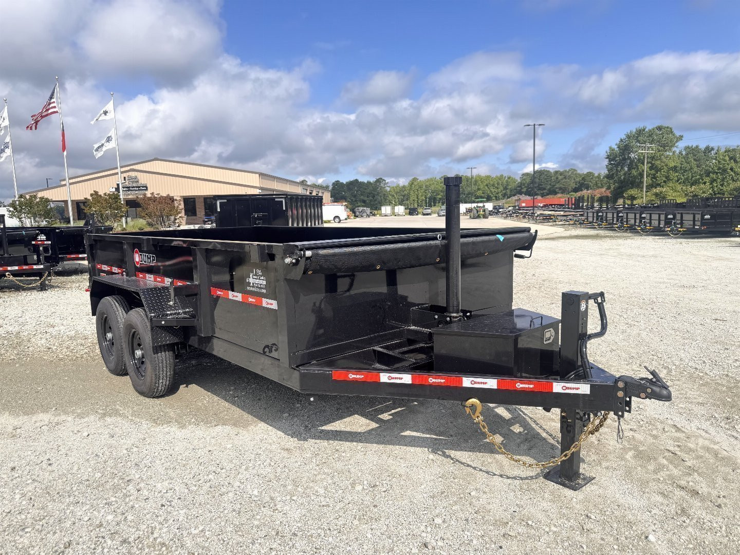 New 2025 U DUMP TRAILERS 7x14 Low Profile Telescopic Dump Trailer w/ 25" Side