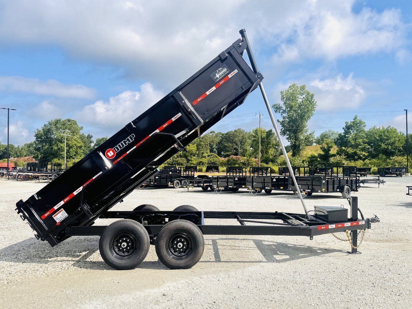 New 2025 U DUMP TRAILERS 7x14 Low Profile Telescopic Dump Trailer w/ 25" Side