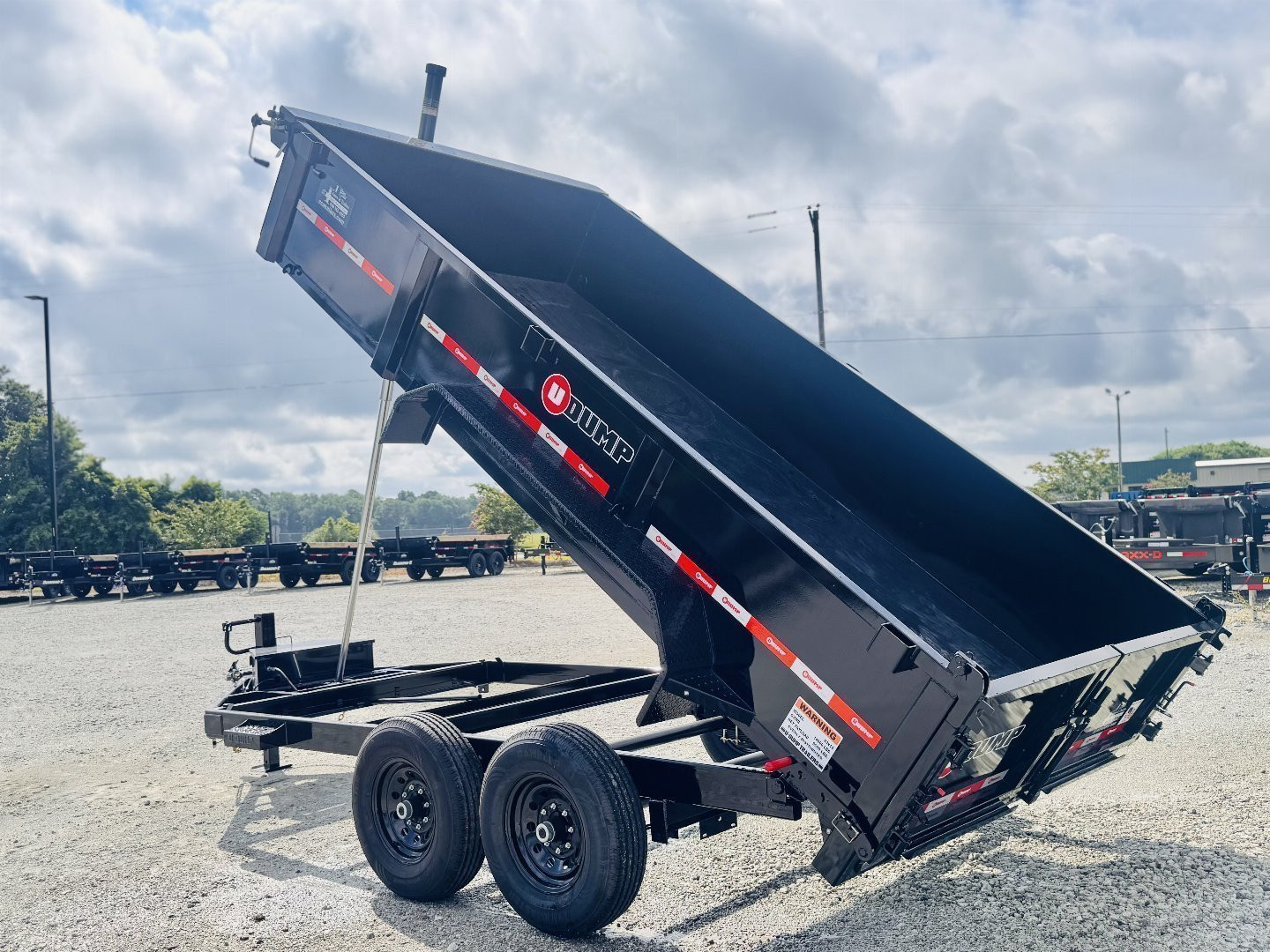 New 2025 U DUMP TRAILERS 7x14 Low Profile Telescopic Dump Trailer w/ 25" Side
