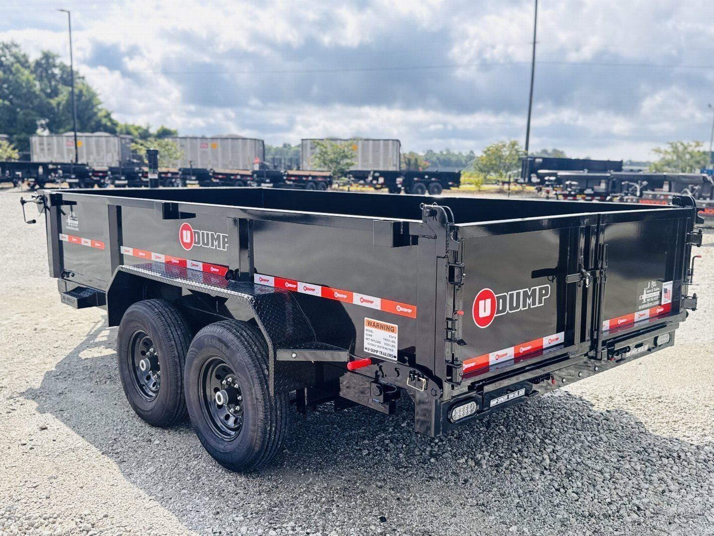 New 2025 U DUMP TRAILERS 7x14 Low Profile Telescopic Dump Trailer w/ 25" Side