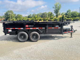 New 2025 U DUMP TRAILERS 7x14 Low Profile Telescopic Dump Trailer w/ 25" Side