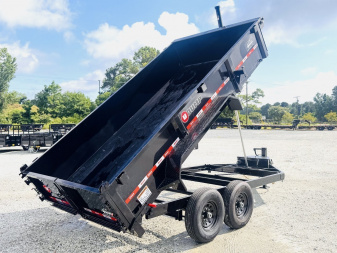 New 2025 U DUMP TRAILERS 7x14 Low Profile Telescopic Dump Trailer w/ 25" Side