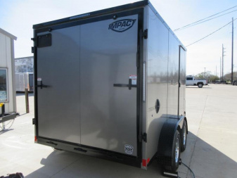 New 2024 Impact Trailers 7X12 TREMOR FLAT TOP SLOPED V NOSE  Cargo / Enclosed Trailer