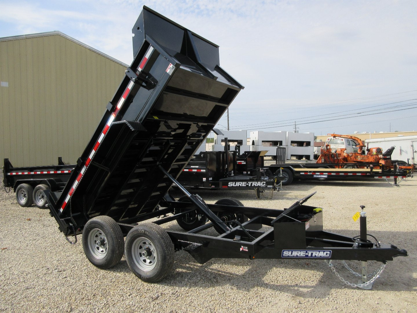 New 2025 SURE-TRAC 6 x 10 SD Low Profile Dump Trailer 10K Single Ram Dump Trailer