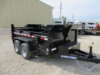 New 2025 SURE-TRAC 6 x 10 SD Low Profile Dump Trailer 10K Single Ram Dump Trailer