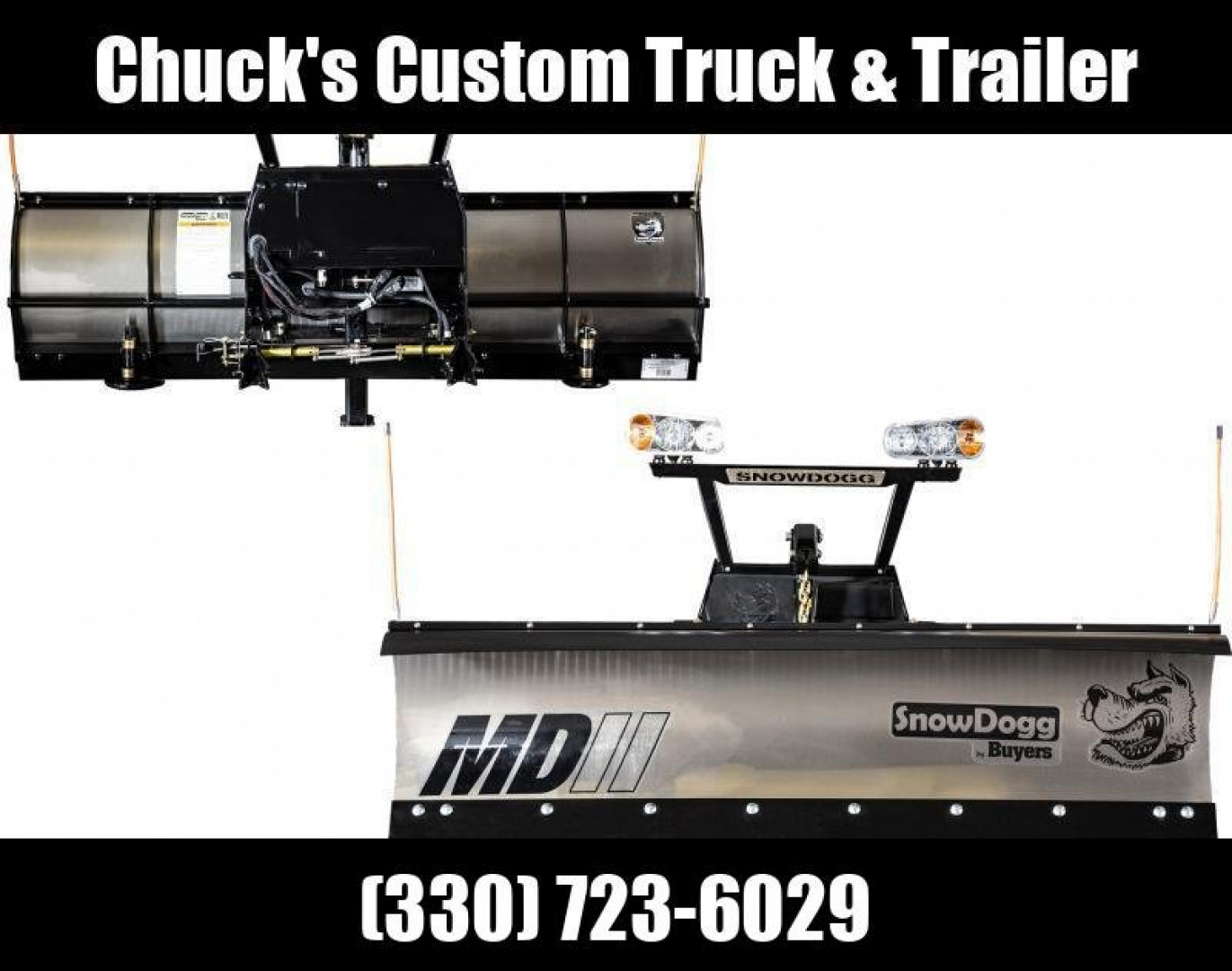 New SnowDogg 7'6" MD STAINLESS STEEL PLOW Snow Plow