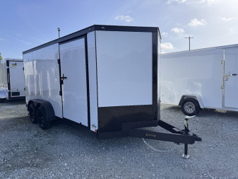 New 2025 Covered Wagon Trailers 7X16 Tandem Axle Enclosed Trailer w/ Blackout Package
