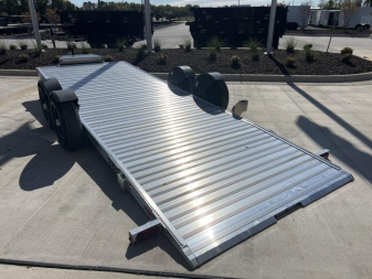 New BRAND NEW ALUMINUM Timpte Motorsports 82"X20' Racing Trailer with Electric Drop Axles & 7K GVWR
