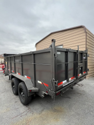 New 2025 Texas Bragg Trailers Dump Trailer 7x16 3ft Walls