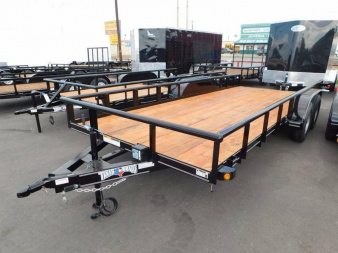 New 2025 TEXAS BRAGG TRAILERS 18' Tandem Axle Pipetop Utility Trailer