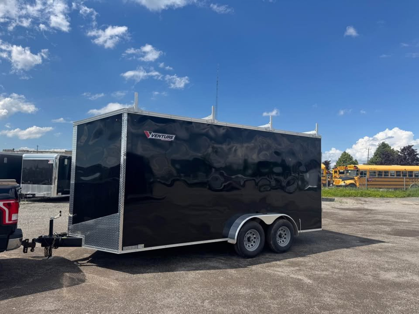 New 2026 7X16 Contractor Enclosed Trailer - Roof racks, 5200lb axles!