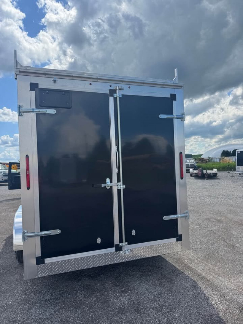 New 2026 7X16 Contractor Enclosed Trailer - Roof racks, 5200lb axles!