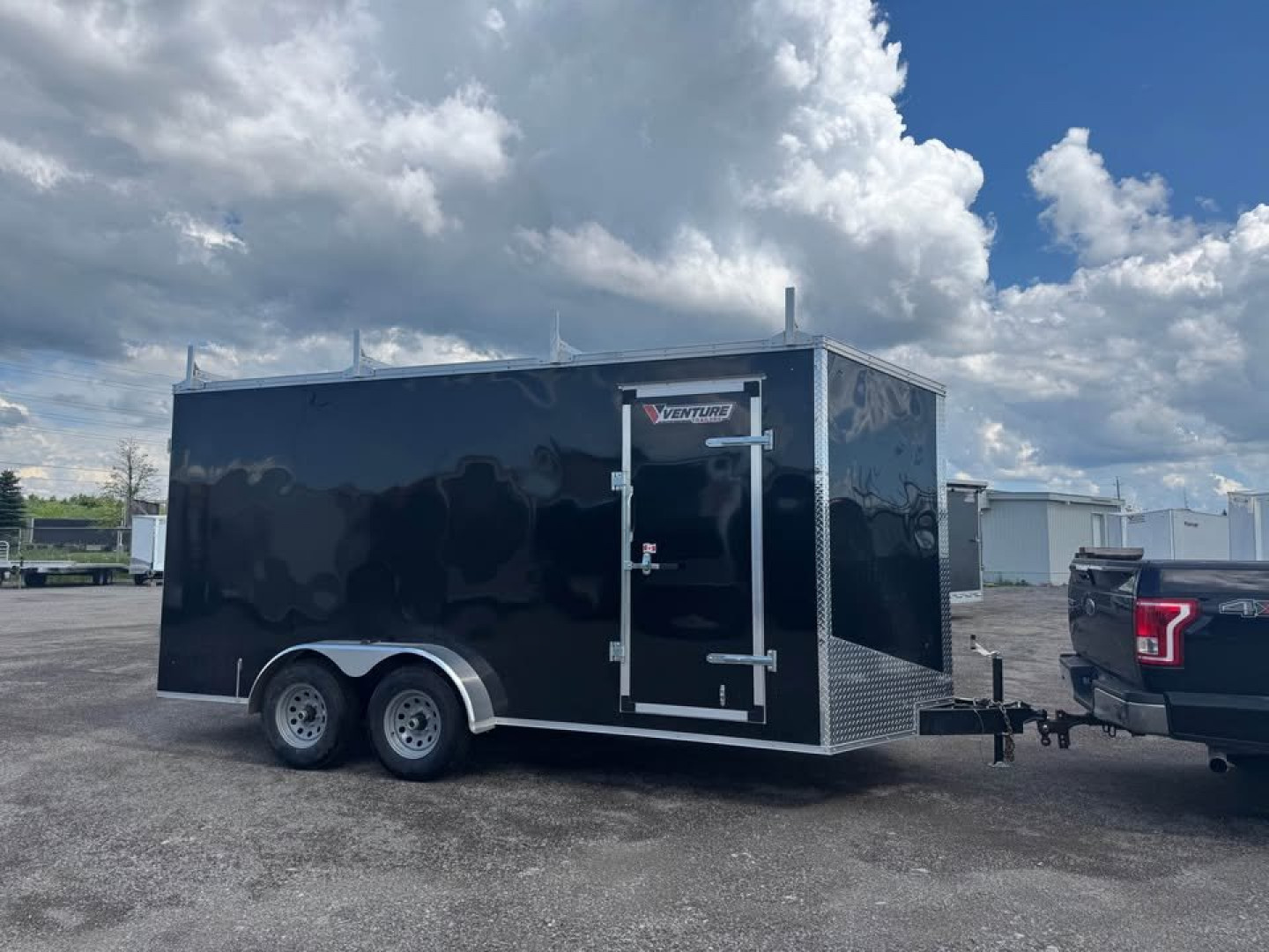 New 2026 7X16 Contractor Enclosed Trailer - Roof racks, 5200lb axles!
