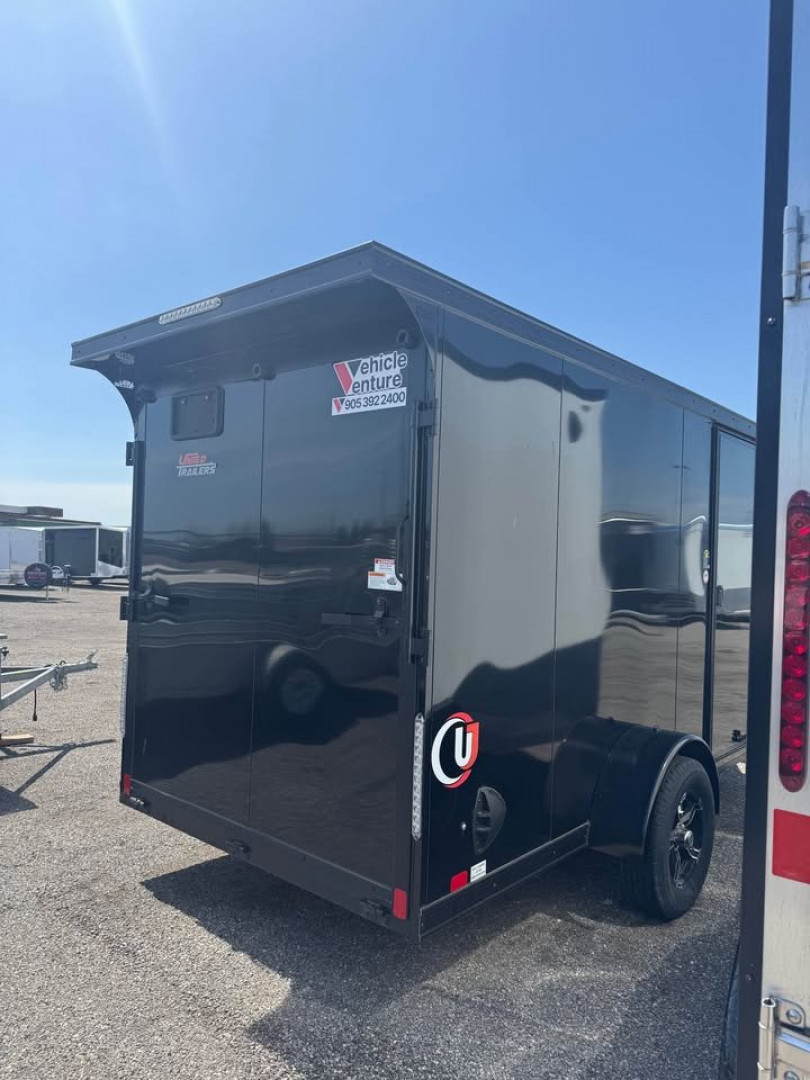 New 2025 6x12 Enclosed Trailer with rear spoiler