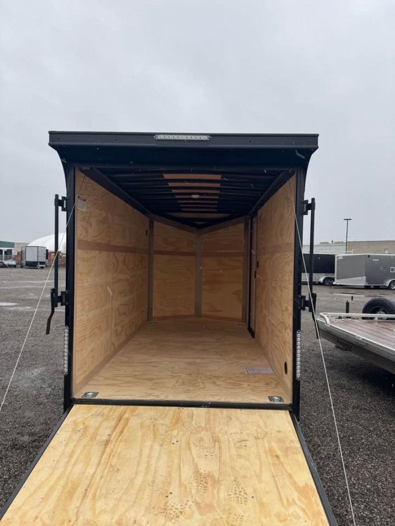 New 2025 6x12 Enclosed Trailer with rear spoiler