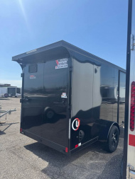 New 2025 6x12 Enclosed Trailer with rear spoiler