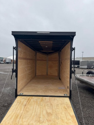 New 2025 6x12 Enclosed Trailer with rear spoiler