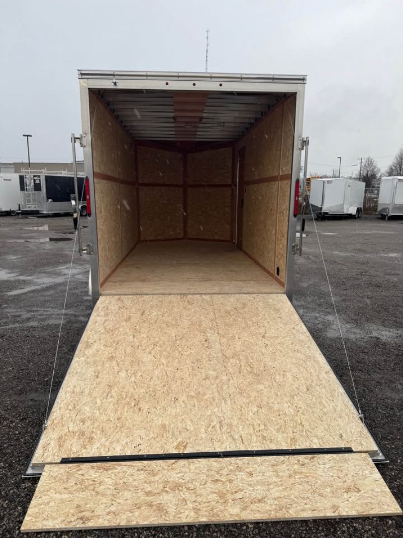 New 2025 7x14 + 2' V-Nose Enclosed Aluminum Trailer