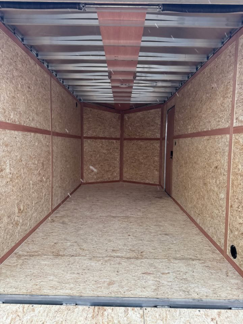 New 2025 7x14 + 2' V-Nose Enclosed Aluminum Trailer