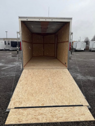 New 2025 7x14 + 2' V-Nose Enclosed Aluminum Trailer