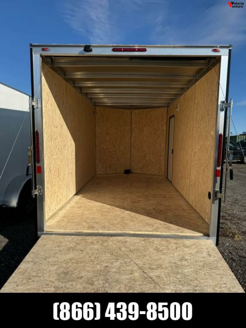 New 2025 7.5x14 + 2' V-Nose Enclosed Aluminum Legend Trailer