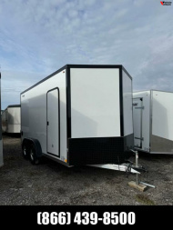 New 2025 7.5x14 + 2' V-Nose Enclosed Aluminum Legend Trailer