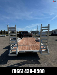 Used 7X24 Open Equipment Hauler Rental Trailer